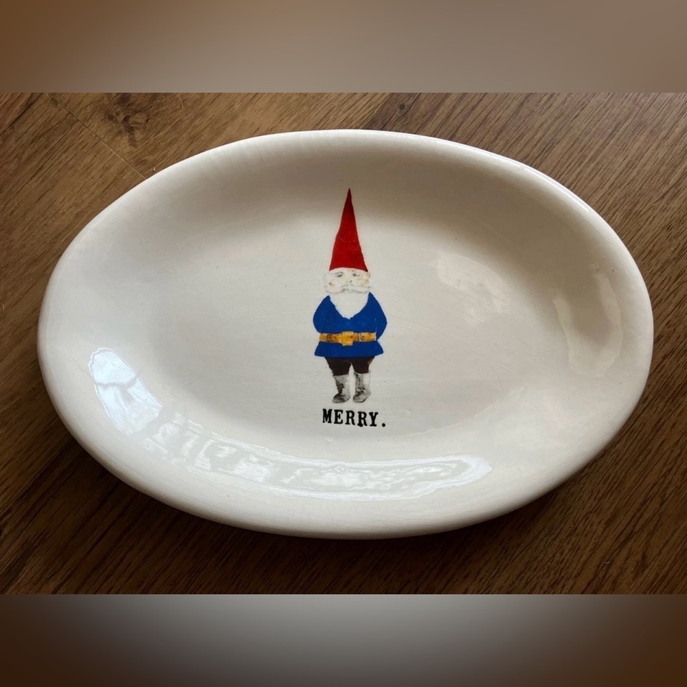 Rae Dunn Christmas Santa Plate 8" Decor Kitchenware